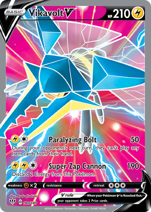 Vikavolt V 180/189 Rare Ultra | Darkness Ablaze | Pokemon Card