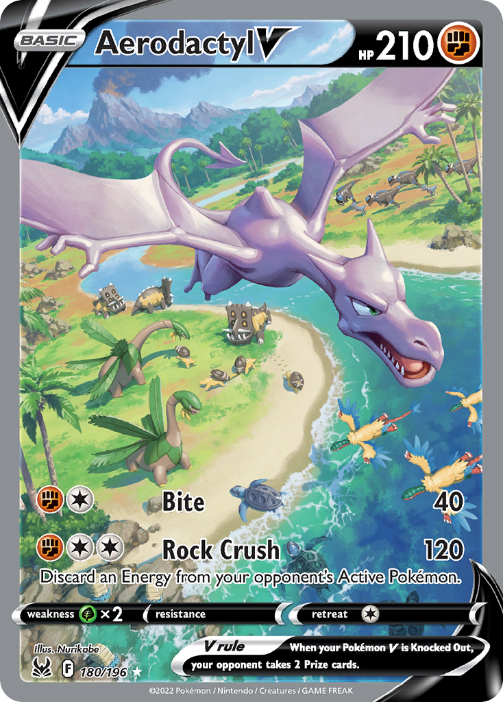 Aerodactyl V 180/196 Rare Ultra | Lost Origin | Pokemon Card