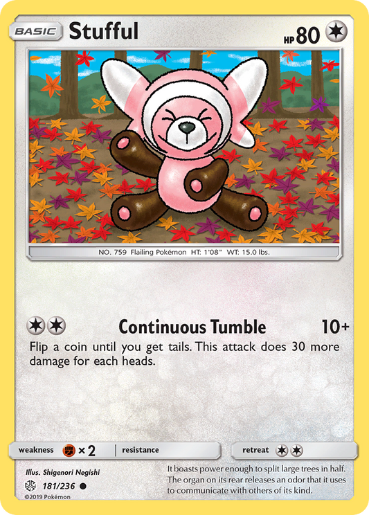 Stufful 181/236 Common | Cosmic Eclipse | Pokemon Card