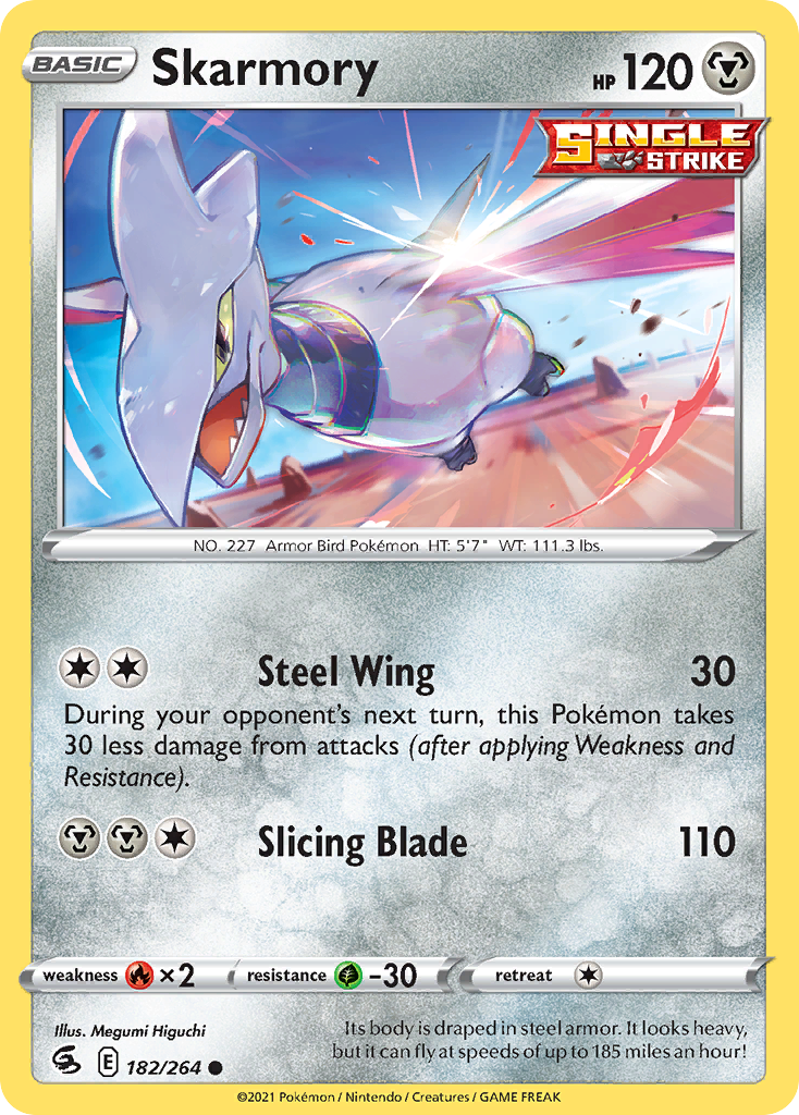 Skarmory 182/264 Common | Fusion Strike | Pokemon Card