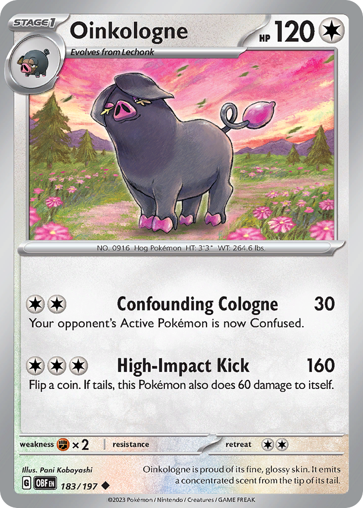 Oinkologne 183/197 Uncommon | Obsidian Flames | Pokemon Card