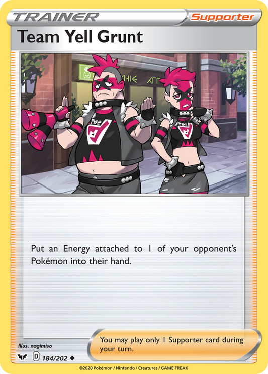 Team Yell Grunt 184/202 Uncommon | Sword & Shield | Pokemon Card