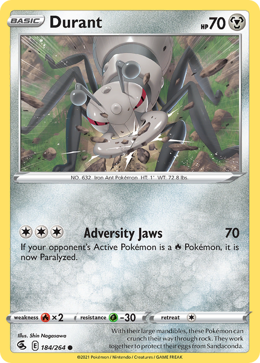 Durant 184/264 Common | Fusion Strike | Pokemon Card