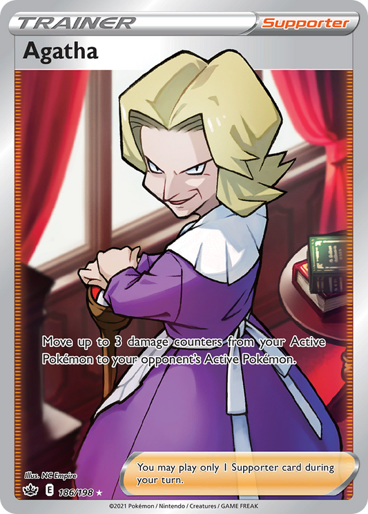 Agatha 186/198 Rare Ultra | Chilling Reign | Pokemon Card