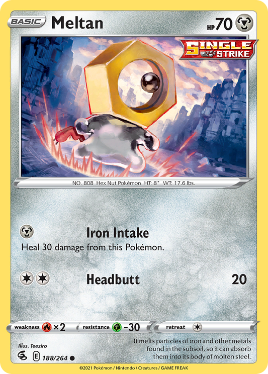 Meltan 188/264 Common | Fusion Strike | Pokemon Card