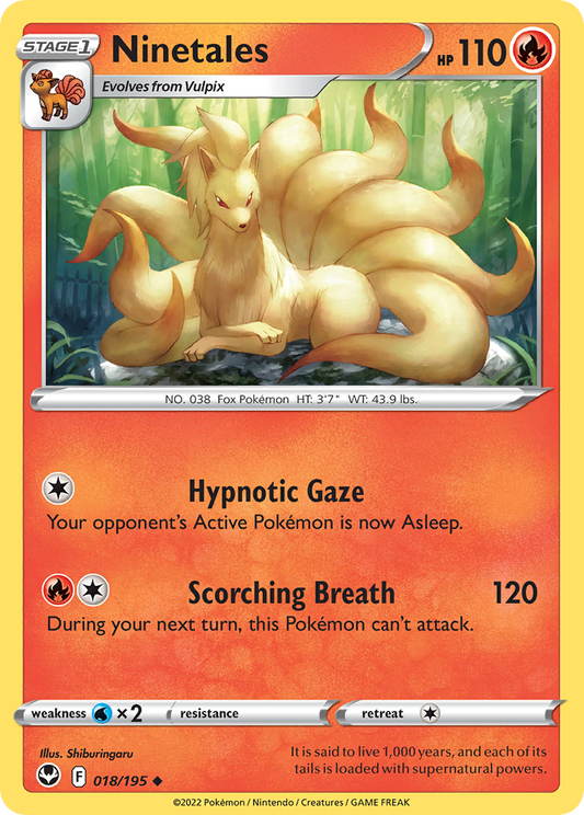 Ninetales 18/195 Uncommon | Silver Tempest | Pokemon Card