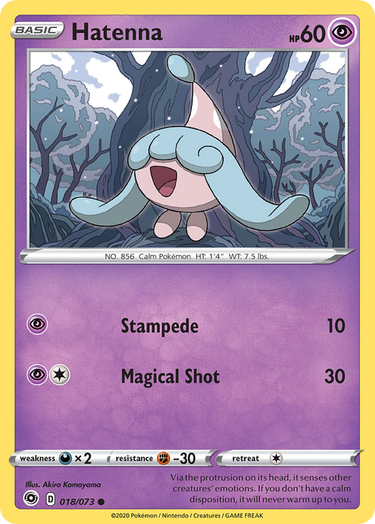 Hatenna 18/73 Common | Champion's Path | Pokemon Card