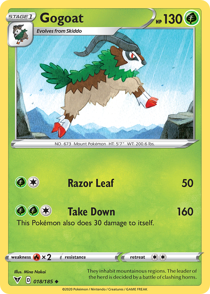 Gogoat 18/185 Uncommon | Vivid Voltage | Pokemon Card