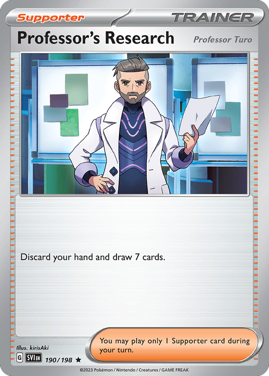 Professor's Research (Professor Turo) 190/198 Rare Holo | Scarlet & Violet | Pokemon Card