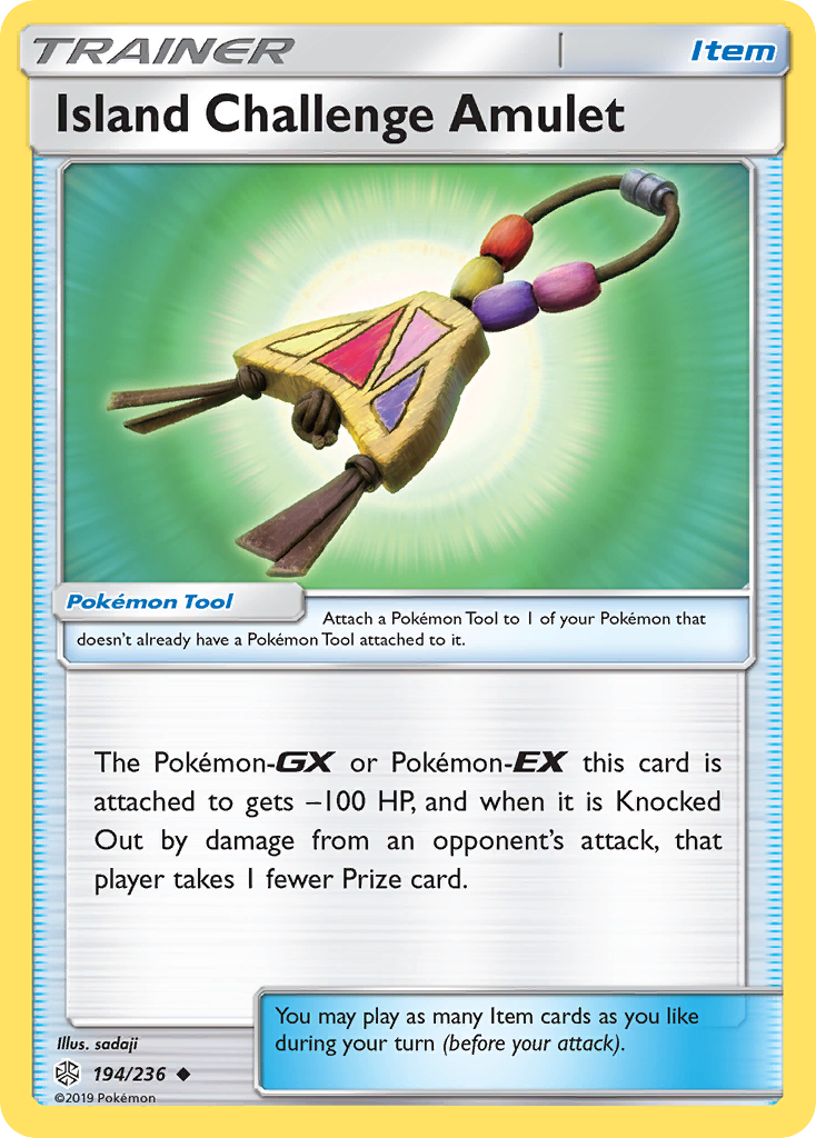 Island Challenge Amulet 194/236 Uncommon | Cosmic Eclipse | Pokemon Card