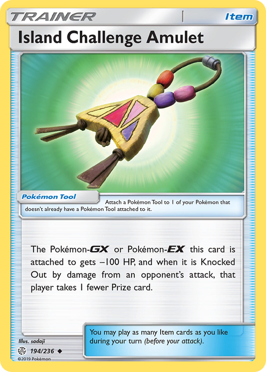 Island Challenge Amulet 194/236 Uncommon | Cosmic Eclipse | Pokemon Card