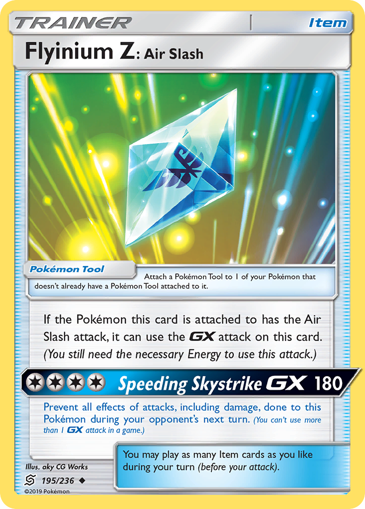 Flyinium Z: Air Slash 195/236 Uncommon | Unified Minds | Pokemon Card