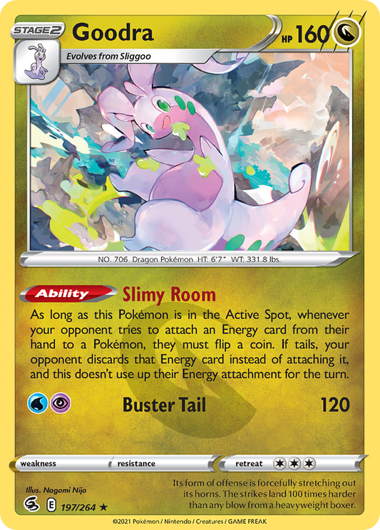 Goodra 197/264 Rare | Fusion Strike | Pokemon Card