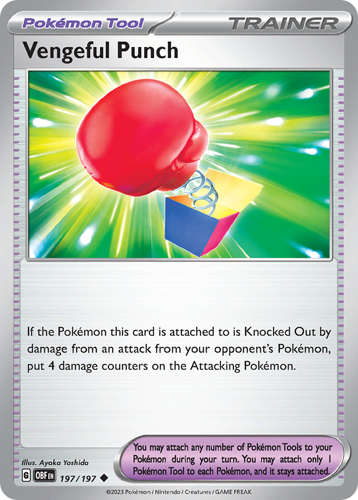 Vengeful Punch 197/197 Uncommon | Obsidian Flames | Pokemon Card