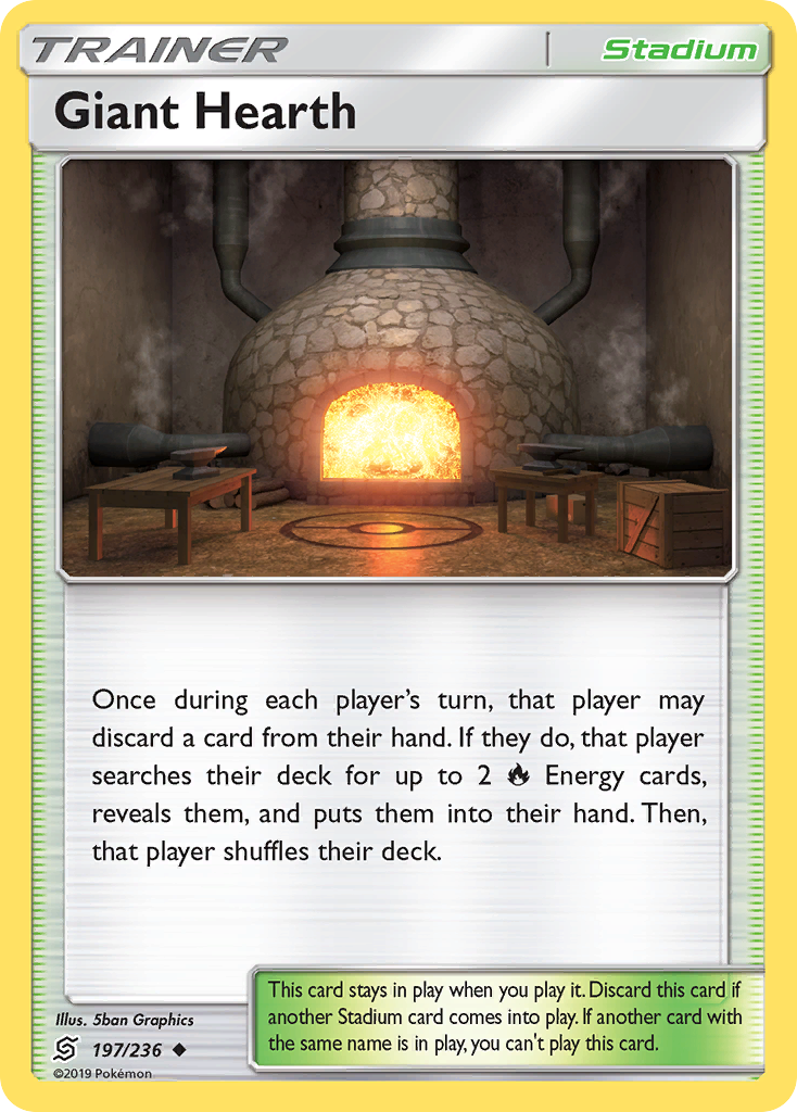 Giant Hearth 197/236 Uncommon | Unified Minds | Pokemon Card