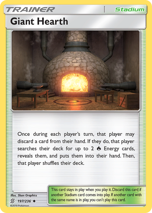 Giant Hearth 197/236 Uncommon | Unified Minds | Pokemon Card