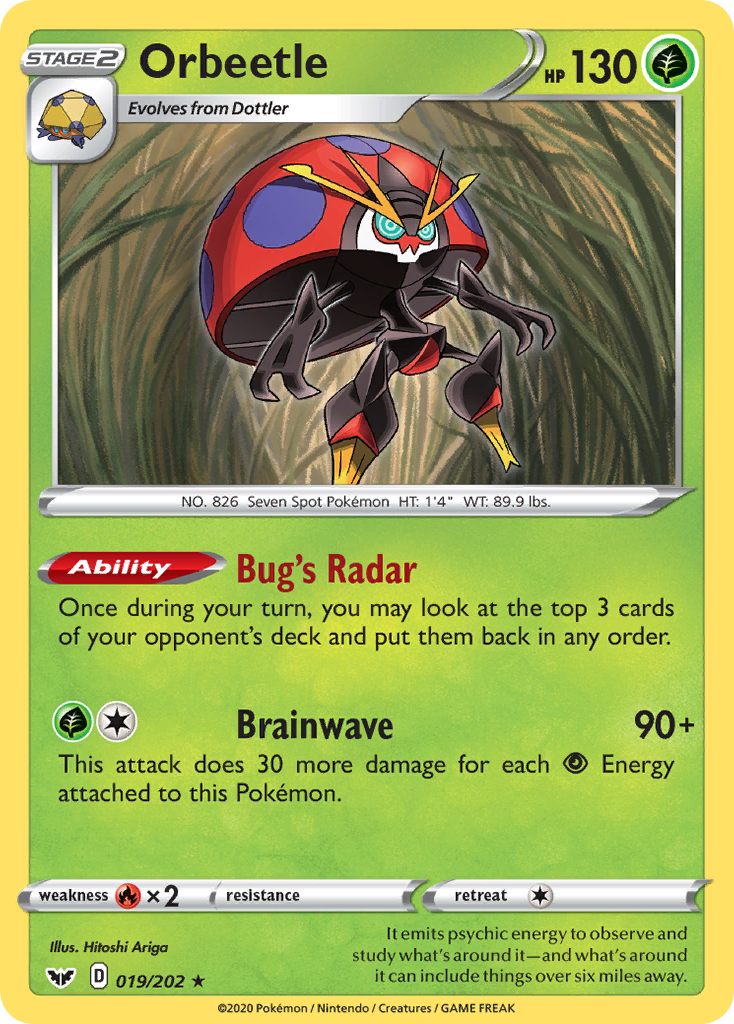 Orbeetle 19/202 Rare | Sword & Shield | Pokemon Card