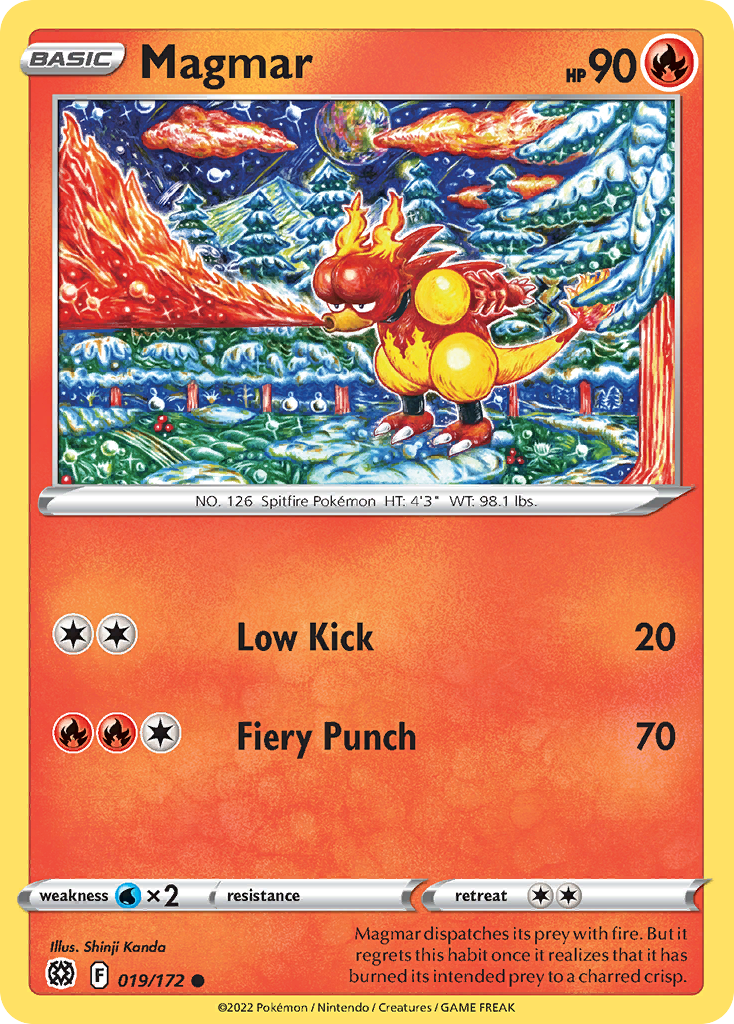 Magmar 19/172 Common | Brilliant Stars | Pokemon Card