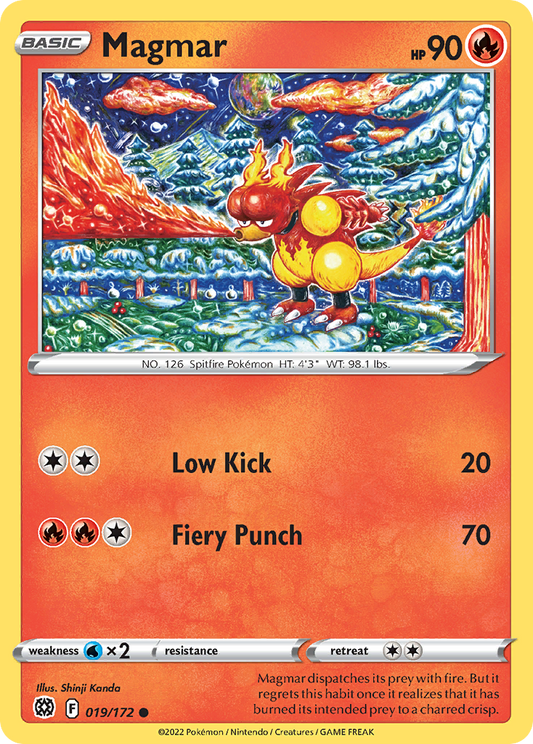 Magmar 19/172 Common | Brilliant Stars | Pokemon Card