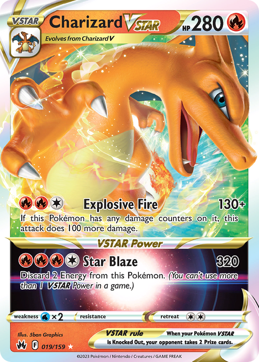 Charizard VSTAR 19/159 Rare Holo VSTAR | Crown Zenith | Pokemon Card