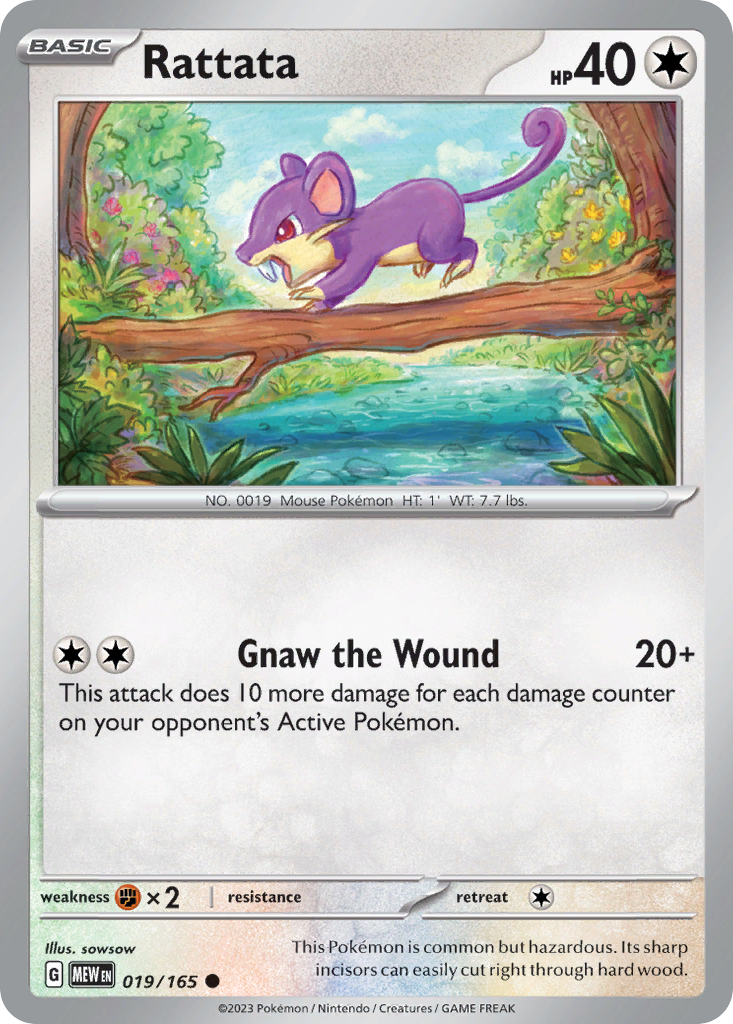 Rattata 19/165 Common | 151 | Pokemon Card