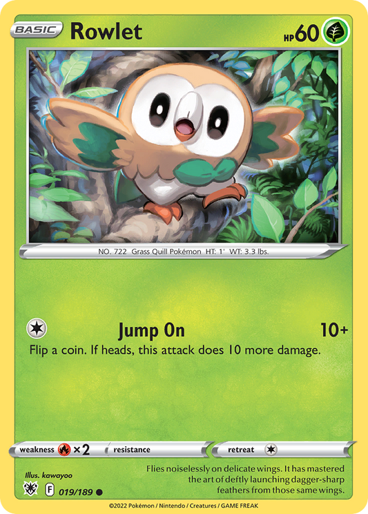 Rowlet 19/189 Common | Astral Radiance | Pokemon Card