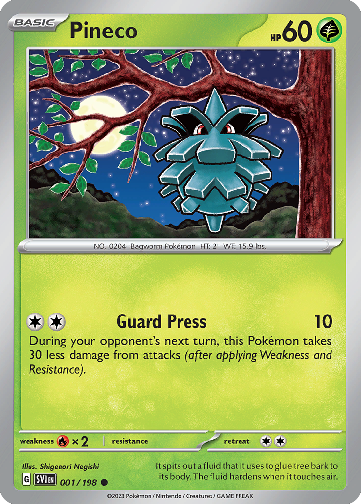 Pineco 1/198 Common | Scarlet & Violet | Pokemon Card