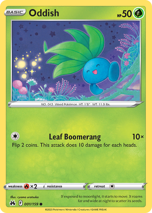 Oddish 1/159 Common | Crown Zenith | Pokemon Card