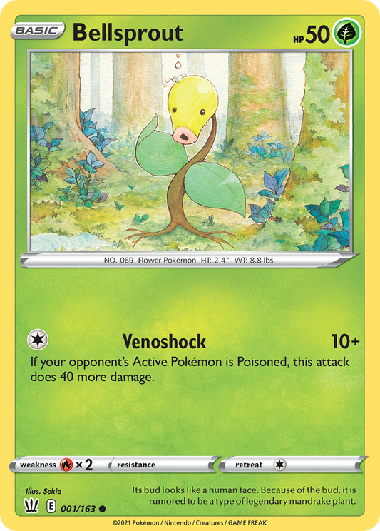 Bellsprout 1/163 Common | Battle Styles | Pokemon Card