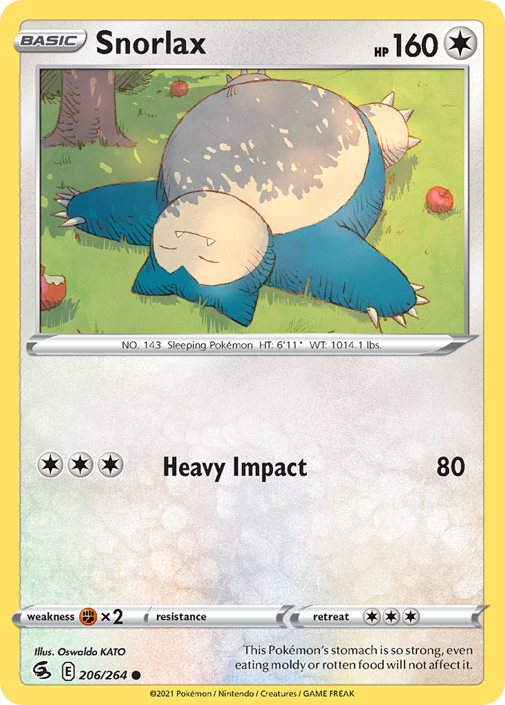 Snorlax 206/264 Common | Fusion Strike | Pokemon Card