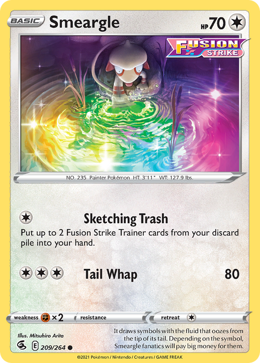 Smeargle 209/264 Common | Fusion Strike | Pokemon Card