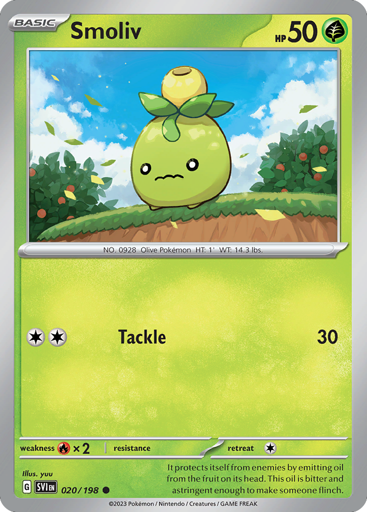 Smoliv 20/198 Common | Scarlet & Violet | Pokemon Card