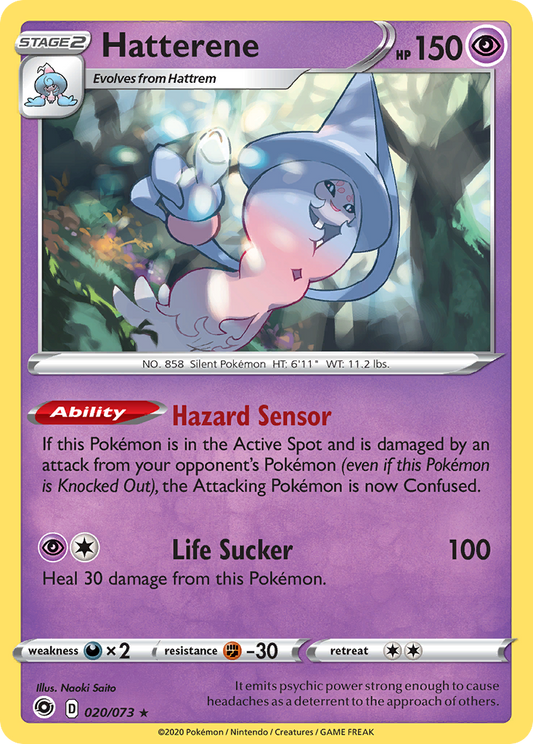 Hatterene 20/73 Rare Holo | Champion's Path | Pokemon Card