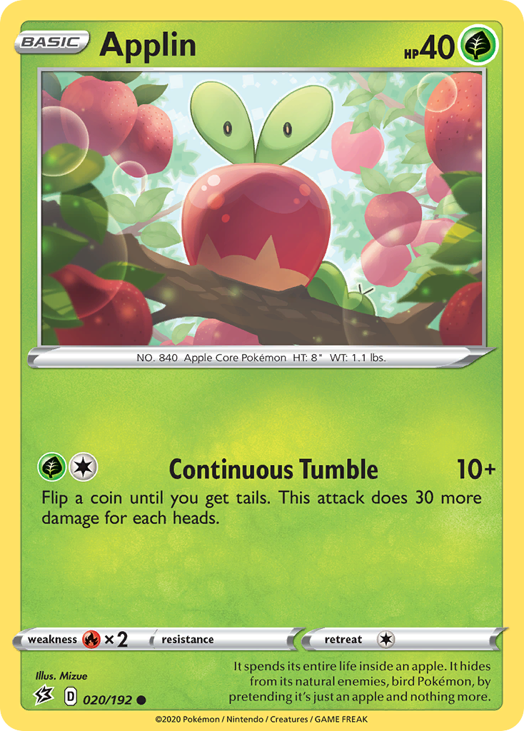 Applin 20/192 Common | Rebel Clash | Pokemon Card