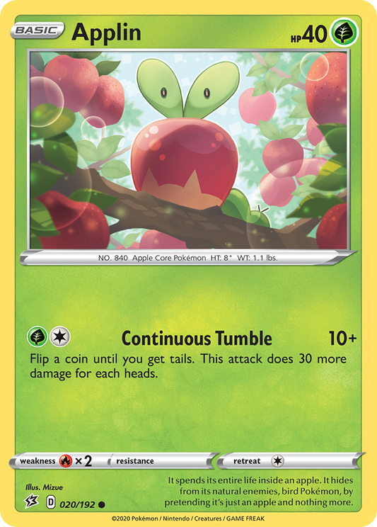 Applin 20/192 Common | Rebel Clash | Pokemon Card