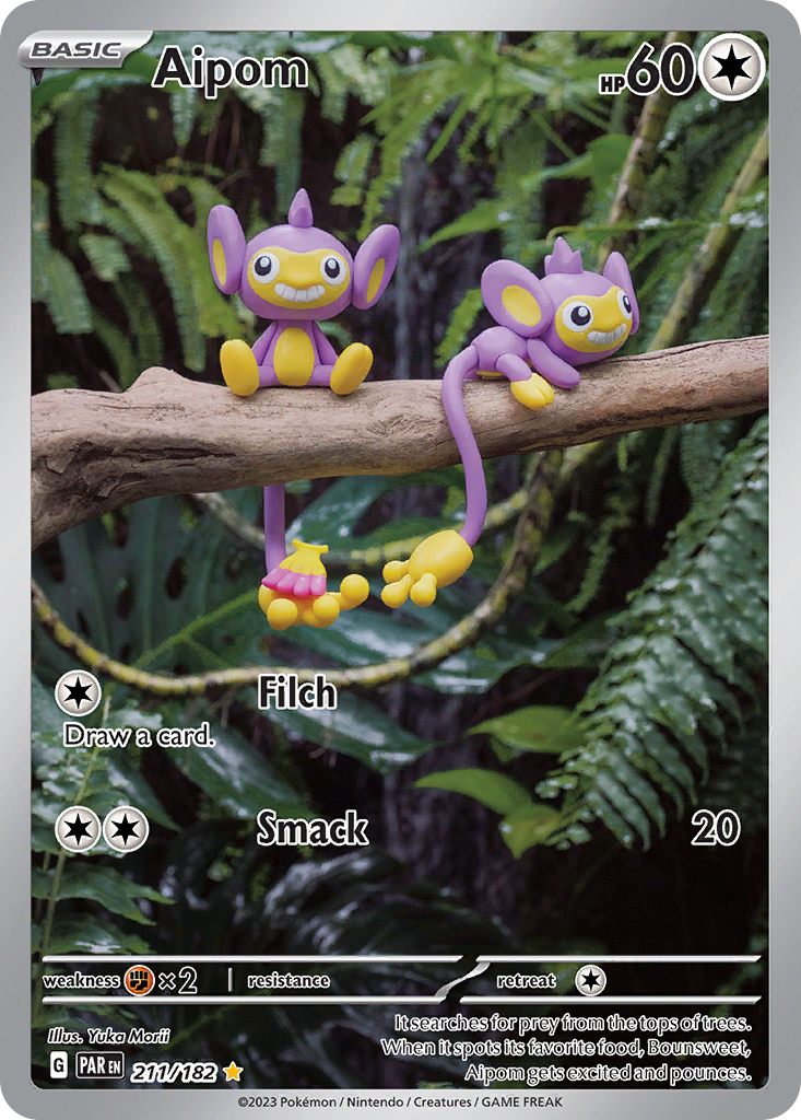 Aipom 211/182 Illustration Rare | Paradox Rift | Pokemon Card