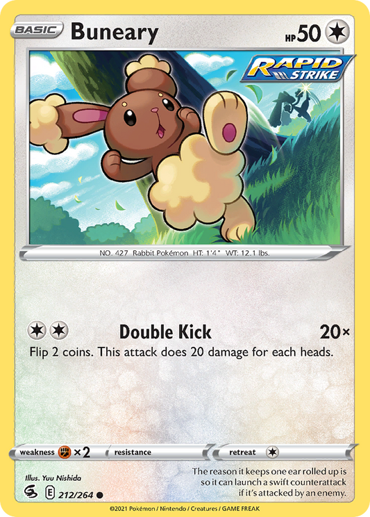 Buneary 212/264 Common | Fusion Strike | Pokemon Card