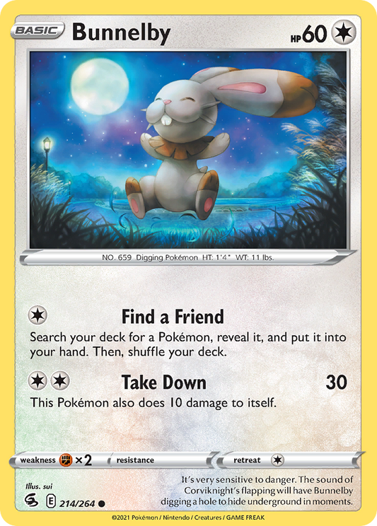 Bunnelby 214/264 Common | Fusion Strike | Pokemon Card