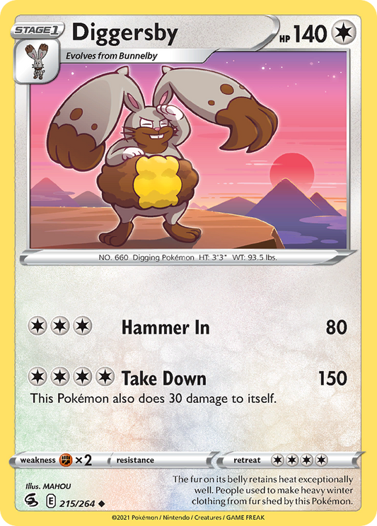 Diggersby 215/264 Uncommon | Fusion Strike | Pokemon Card