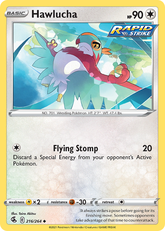 Hawlucha 216/264 Uncommon | Fusion Strike | Pokemon Card