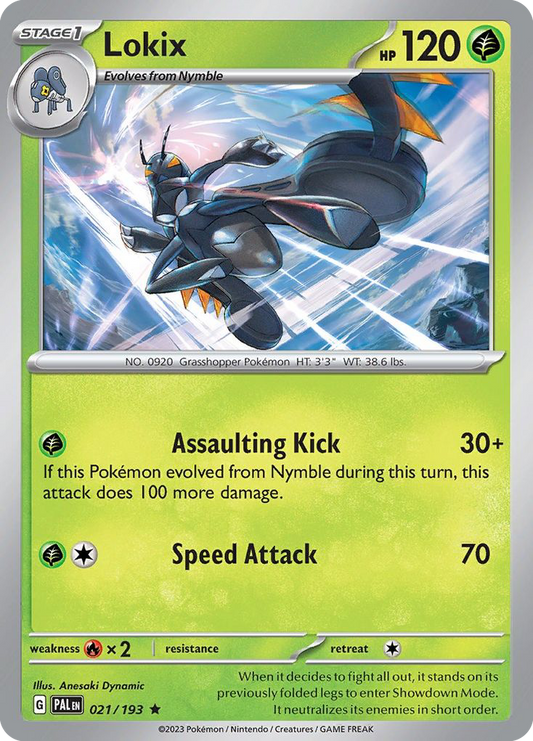 Lokix 21/193 Rare Holo | Paldea Evolved | Pokemon Card