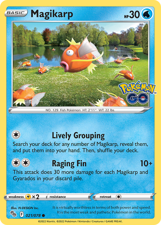 Magikarp 21/78 Common | Pokémon GO | Pokemon Card