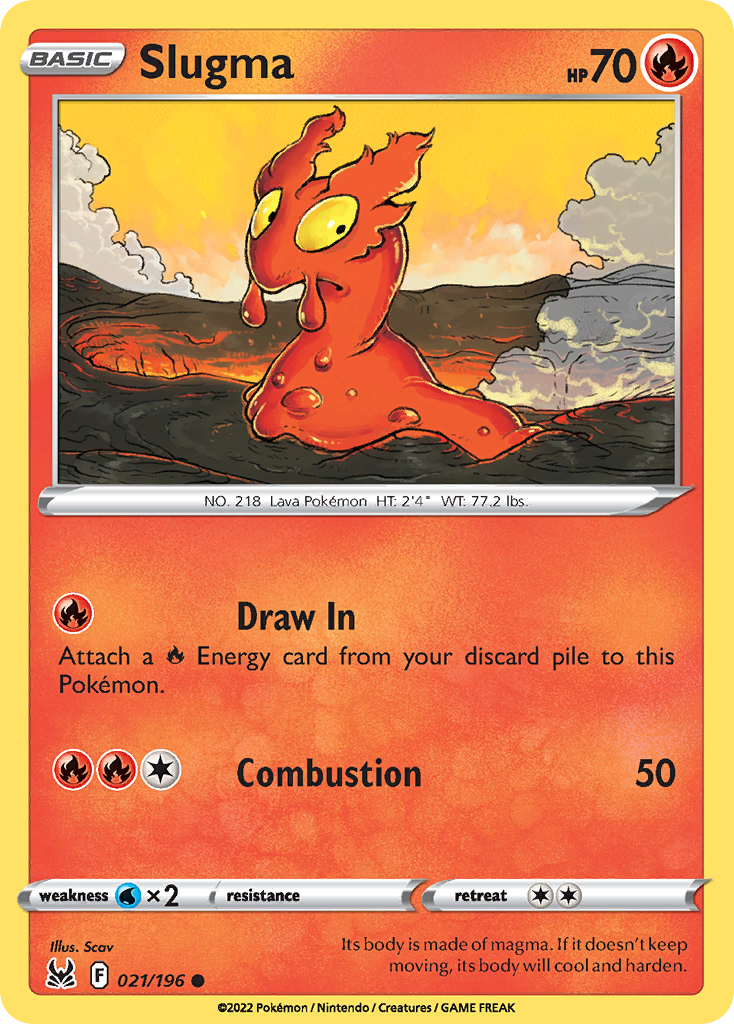 Slugma 21/196 Common | Lost Origin | Pokemon Card