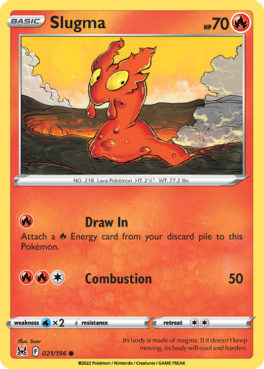 Slugma 21/196 Common | Lost Origin | Pokemon Card