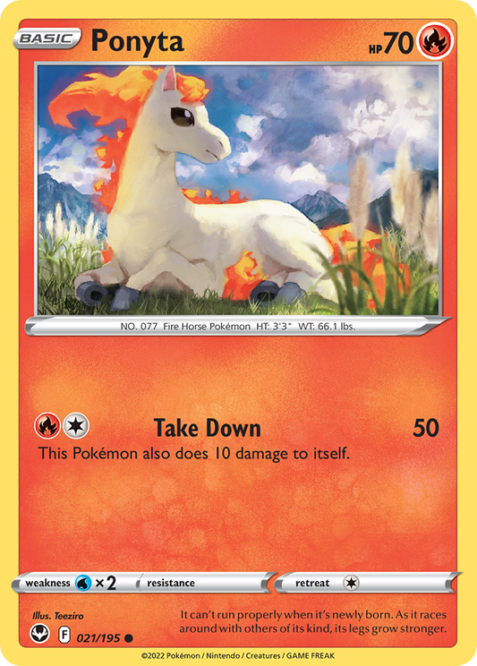 Ponyta 21/195 Common | Silver Tempest | Pokemon Card