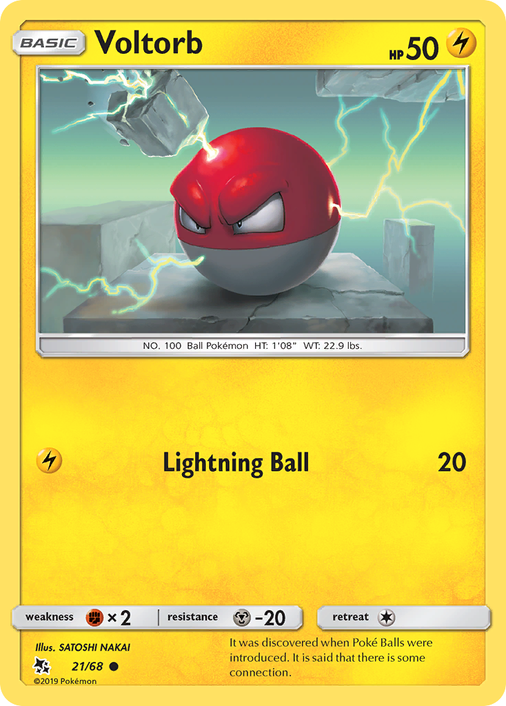 Voltorb 21/68 Common | Hidden Fates | Pokemon Card