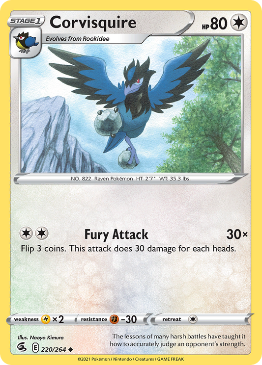 Corvisquire 220/264 Uncommon | Fusion Strike | Pokemon Card