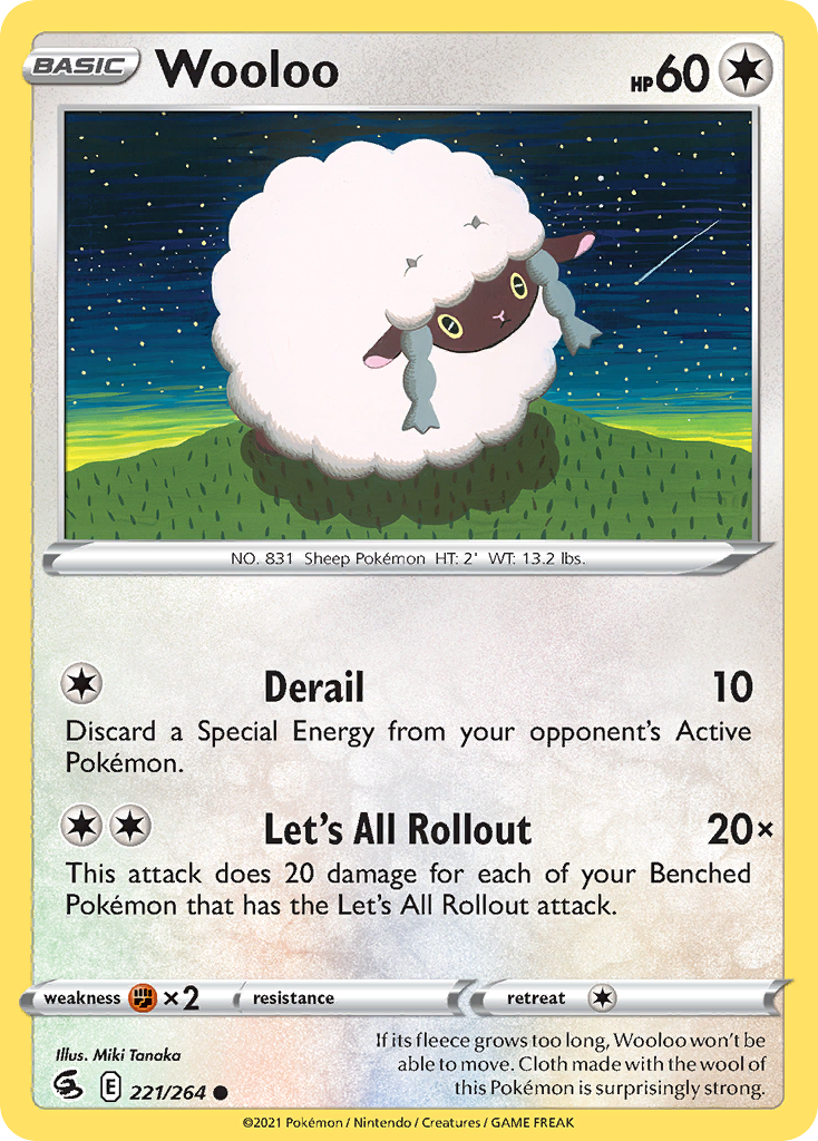 Wooloo 221/264 Common | Fusion Strike | Pokemon Card