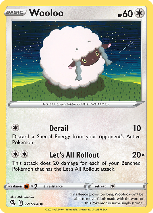 Wooloo 221/264 Common | Fusion Strike | Pokemon Card