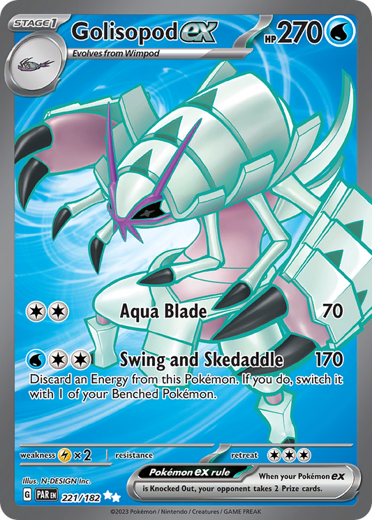 Golisopod ex 221/182 Ultra Rare | Paradox Rift | Pokemon Card